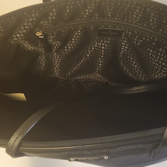 Kate Spade Black Glitter Stripe Tote - Picture 3 of 4